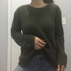 Silence & noise knit crewneck patch sweater